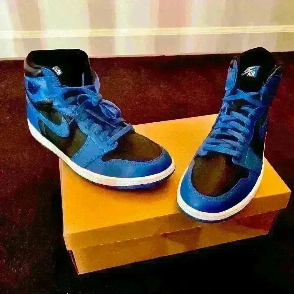 Nike Air Jordan Retro 1 High OG Dark Marina Blue Men’s US 11.5 - Picture 4 of 11